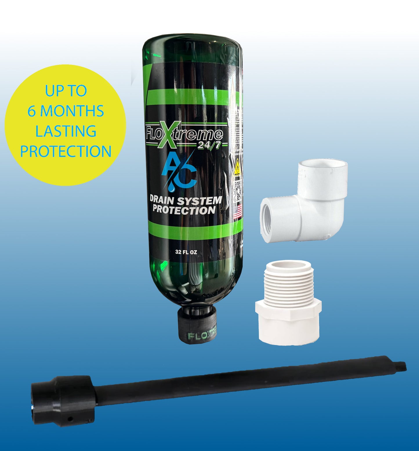 Floxtreme 24/7 - Automatic A/C Drain Line Cleaner - Positive Pressure
